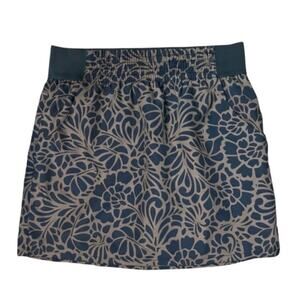 Gap Women's Navy/Tan Elastic Waist Fully Lined Mini Skirt w/ Pockets | Size M